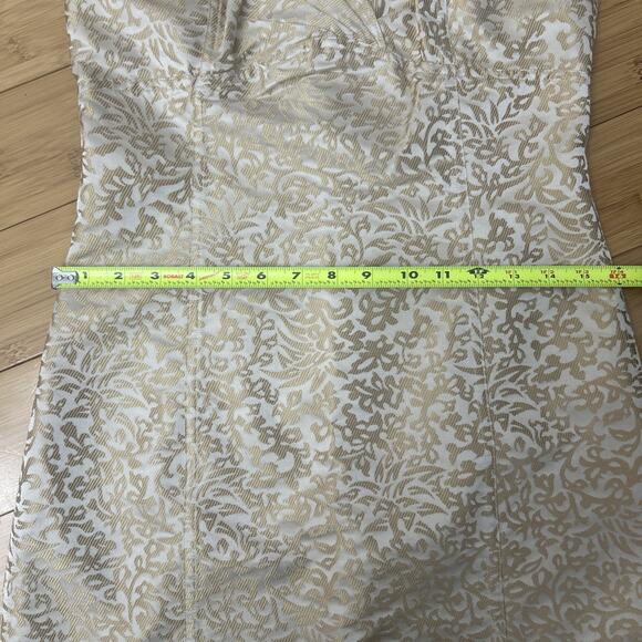 Sigrid Olsen Silk/Cotton Sleeveless Brocade Metallic Dress Elegant Timeless Sz 2 - Picture 7 of 8
